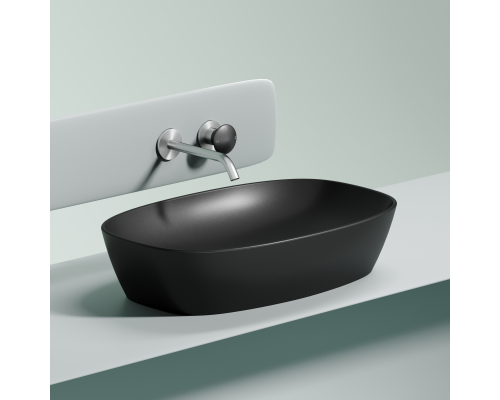Чаша накладная овальная Ceramica Nova Element 60x38 Чёрный Матовый