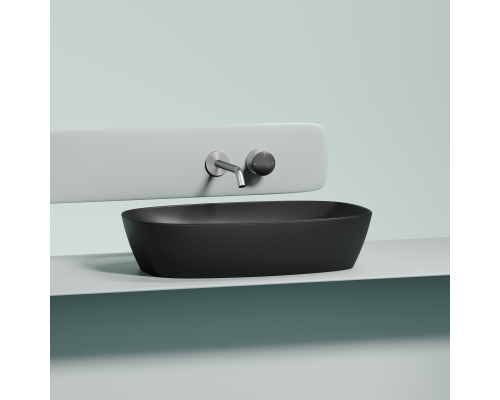 Чаша накладная овальная Ceramica Nova Element 60x38 Чёрный Матовый