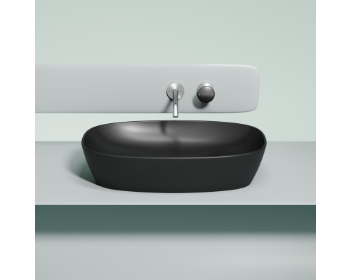 Чаша накладная овальная Ceramica Nova Element 60x38 Чёрный Матовый