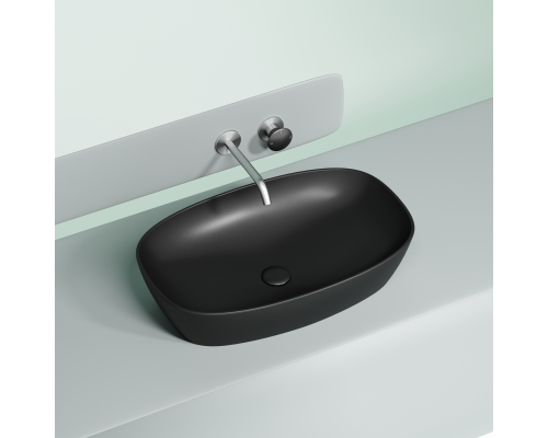 Чаша накладная овальная Ceramica Nova Element 60x38 Чёрный Матовый