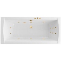 Ванна гидромассажная EXCELLENT Aquaria Lux Slim 180x80 SMART золото