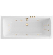 Ванна гидромассажная EXCELLENT Aquaria Lux Slim 180x80 SMART золото
