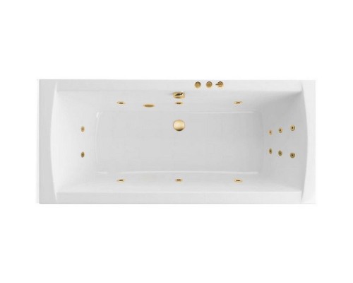 Ванна гидромассажная EXCELLENT Aquaria Lux Slim 180x80 SMART золото