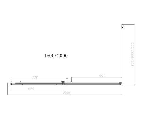 Душевой уголок Vincea Dice VSR-4D9015CL 1500x900 хром стекло прозрачное