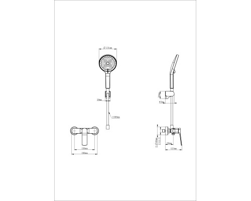 Смеситель для душа Wonzon&Woghand, Хром