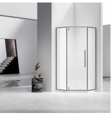 Душевой уголок Vincea Slim-N VSP-4SN90CLGM, 90x90, вороненая сталь, стекло прозрачное