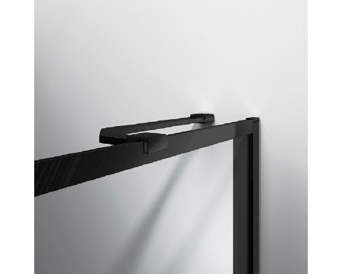 Душевая шторка на ванну Vincea VSB-41700CLB 700x1400 черный стекло прозрачное