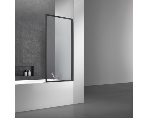 Душевая шторка на ванну Vincea VSB-41700CLB 700x1400 черный стекло прозрачное