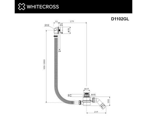 Слив-перелив WHITECROSS FILL (золото)