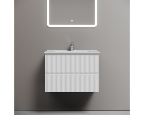 Тумба под раковину подвесная Sancos Snob R 69х44х50, с доводчиками, Bianco, SNR70W