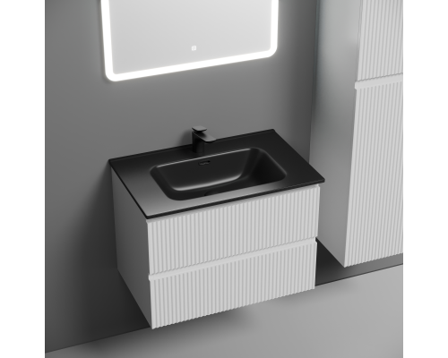 Тумба под раковину подвесная Sancos Snob R 69х44х50, с доводчиками, Bianco, SNR70W