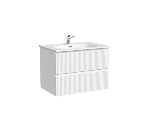 Тумба под раковину подвесная Sancos Snob R 69х44х50, с доводчиками, Bianco, SNR70W