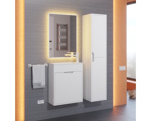 Тумба под раковину подвесная Uperwood Modul 50х21х60 см, белая матовая