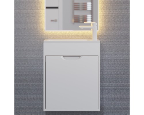 Тумба под раковину подвесная Uperwood Modul 50х21х60 см, белая матовая