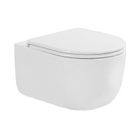 Безободковый подвесной унитаз Charus Elmo Tornado EWC700-129W сиденьем микролифт