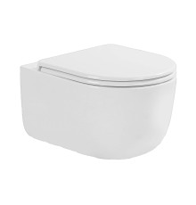 Безободковый подвесной унитаз Charus Elmo Tornado EWC700-129W сиденьем микролифт