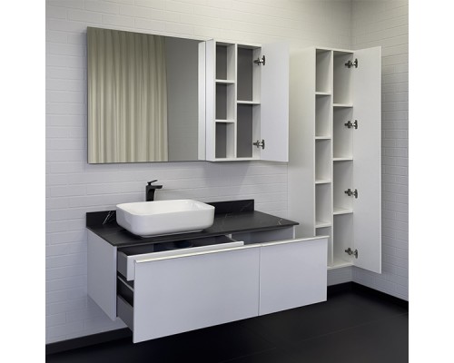 Тумба с раковиной Comforty Милан-120 белая со столешницей