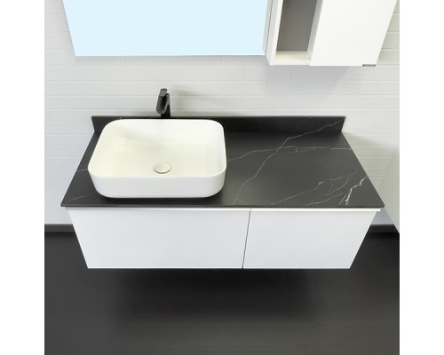 Тумба с раковиной Comforty Милан-120 белая со столешницей