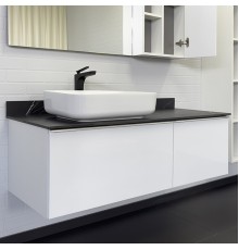 Тумба с раковиной Comforty Милан-120 белая со столешницей