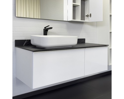 Тумба с раковиной Comforty Милан-120 белая со столешницей