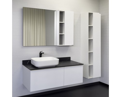 Тумба с раковиной Comforty Милан-120 белая со столешницей