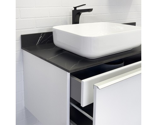 Тумба с раковиной Comforty Милан-120 белая со столешницей