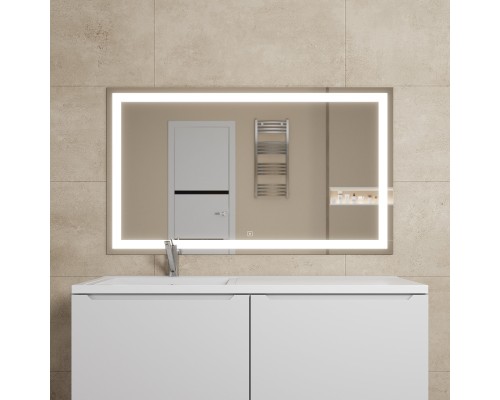 Зеркало для ванной с подсветкой Uperwood Tanos 120х70 см, сенсор/антизапотевание