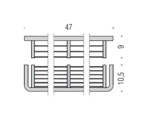 полка металлическая Colombo Lulu цвет PVD золото