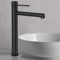 Смеситель для накладной раковины Vincea Desire VBF-1D2MB однорычажный черный