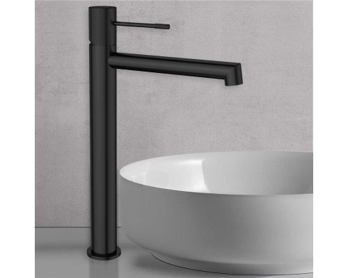 Смеситель для накладной раковины Vincea Desire VBF-1D2MB однорычажный черный