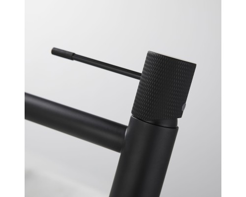 Смеситель для накладной раковины Vincea Desire VBF-1D2MB однорычажный черный