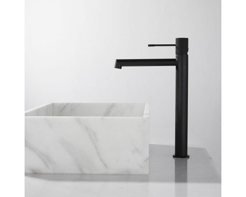 Смеситель для накладной раковины Vincea Desire VBF-1D2MB однорычажный черный