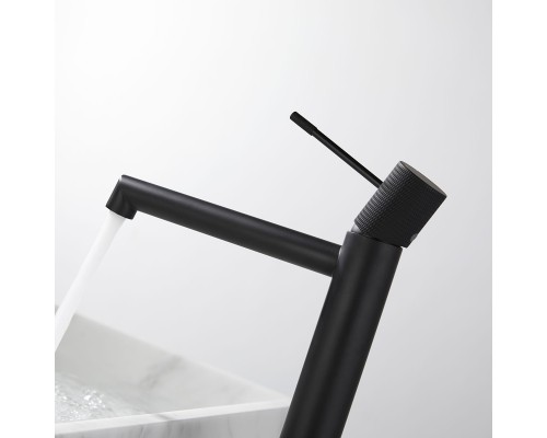 Смеситель для накладной раковины Vincea Desire VBF-1D2MB однорычажный черный