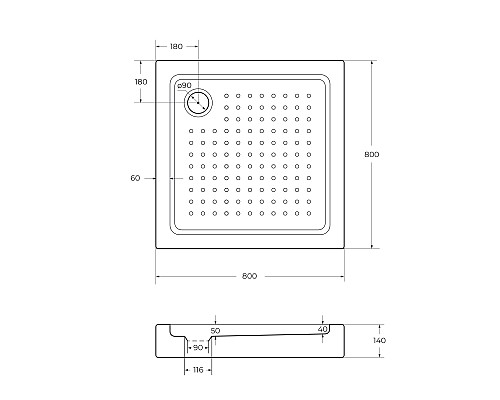 Поддон акриловый Cezares TRAY-A-A-80-15-W Поддон акриловый Cezares TRAY-A-A-80-15-W