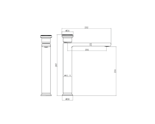 Смеситель для раковины ALTROBAGNO Рикко (Ricco) 010246 Cr