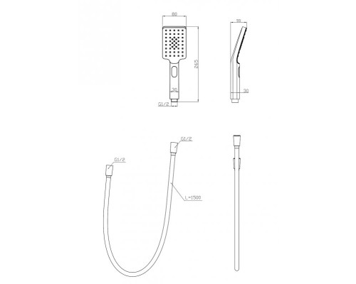 Душевая система BelBagno Luce LUC-VSCM-CRM Хром