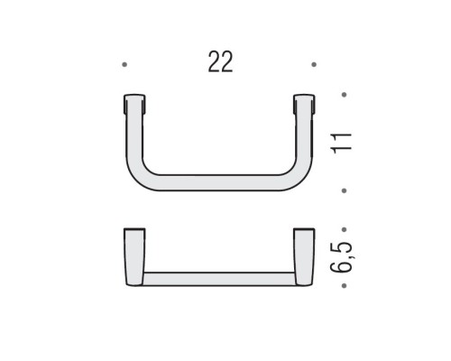 Полотенцедержатель Colombo Lulu 22х11 см цвет хром