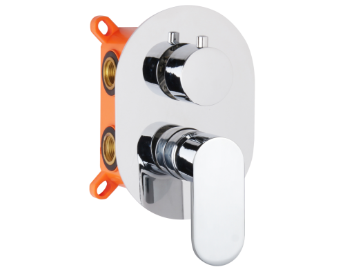 Встраиваемый смеситель для душа AQG Beta, с дивертером, хром