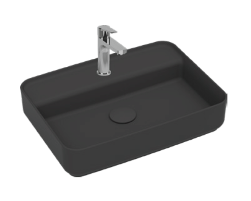 Раковина накладная ISVEA Infinity 55 прямоугольная 55см антрацит матовый 10NF66055SV-2C