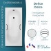 Ванна из литьевого мрамора Delice Dolce 170х80 глянцевая с черными ручками