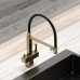 Смеситель для кухни SANCOS Moro SC4006BG с подключением фильтра для воды, браш золото