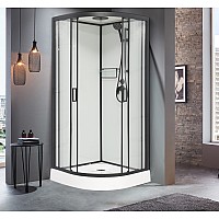 Душевая кабина Frank F408 Black 80x80x220 см