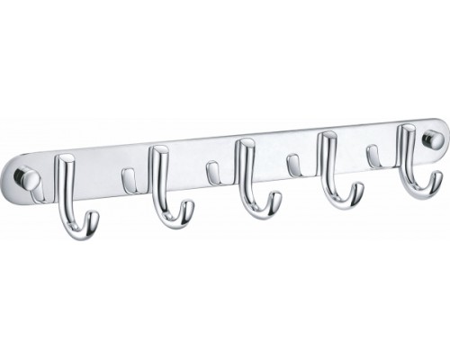 Вешалка с 5 крючками для ванной Wonzon&Woghand, Хром