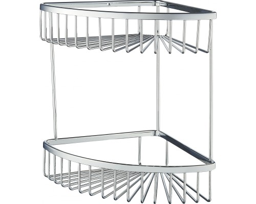 Полка для ванной 2-х ярусная Wonzon&Woghand, Хром WW-4128-CR