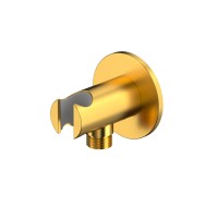 Угловой соединительный элемент с держателем лейки Whitecross Y1015GLB браш золото