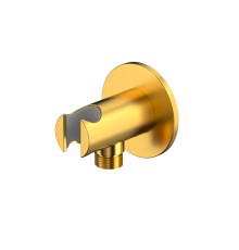 Угловой соединительный элемент с держателем лейки Whitecross Y1015GLB браш золото