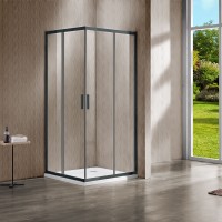 Душевой уголок Vincea Garda VSS-1G100CLGM 1000x1000 вороненая сталь стекло прозрачное