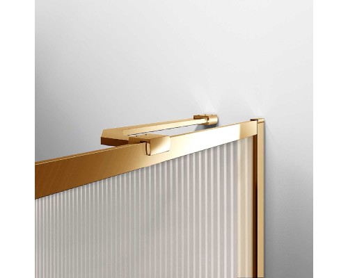 Душевая шторка на ванну Vincea VSB-41700FLG, 700x1400, золото, стекло рифленое