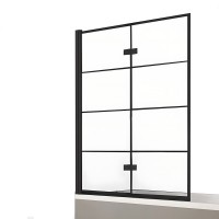 Шторка для ванны NEW TRENDY NEW SOLEO BLACK 100x140 L черный