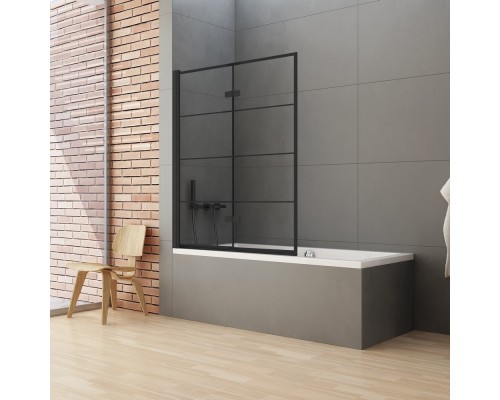 Шторка для ванны NEW TRENDY NEW SOLEO BLACK 100x140 L черный